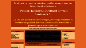 What Passion-tatouage.com website looked like in 2020 (3 years ago)