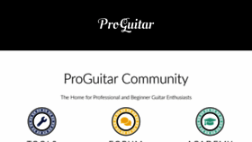 What Proguitar.com website looked like in 2020 (3 years ago)