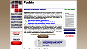 What Proclaimsermons.com website looked like in 2020 (3 years ago)