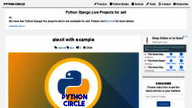What Pythoncircle.com website looked like in 2020 (3 years ago)