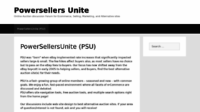What Powersellersunite.com website looked like in 2020 (3 years ago)