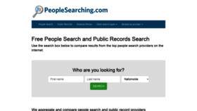 What Peoplesearching.com website looked like in 2020 (3 years ago)