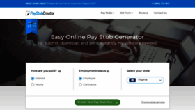 What Paystubcreator.net website looked like in 2020 (3 years ago)