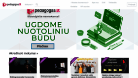 What Pedagogas.lt website looked like in 2020 (3 years ago)