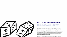 What Pair-of-dice.com website looked like in 2020 (3 years ago)