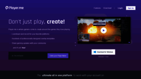 What Player.me website looked like in 2020 (3 years ago)