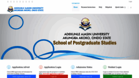 What Pgs.aaua.edu.ng website looked like in 2020 (3 years ago)