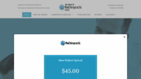 What Prochiropracticclinics.com website looked like in 2020 (3 years ago)