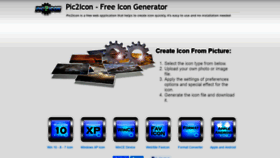What Pic2icon.com website looked like in 2020 (3 years ago)