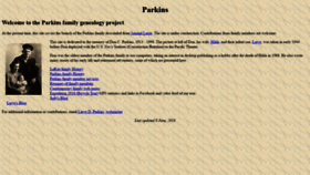 What Parkins.org website looked like in 2020 (3 years ago)