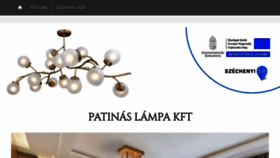 What Patinaslampa.hu website looked like in 2020 (3 years ago)