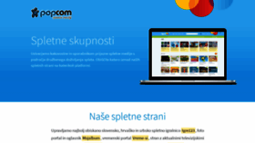 What Popcom.si website looked like in 2020 (3 years ago)