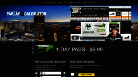 What Parlaycalculator.com website looked like in 2020 (3 years ago)