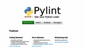 What Pylint.org website looked like in 2020 (5 years ago)