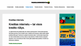 What Paskolosirkreditai.lt website looked like in 2020 (3 years ago)