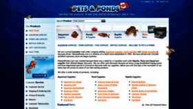 What Petsandponds.com website looked like in 2020 (3 years ago)