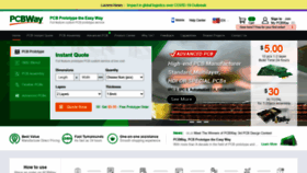 What Pcbway.com website looked like in 2020 (3 years ago)