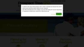 What Prospecttreefs.co.uk website looked like in 2020 (3 years ago)