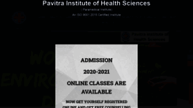 What Pavitrainstitute.com website looked like in 2020 (3 years ago)