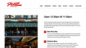 What Pizzeriapicasso.com website looked like in 2020 (3 years ago)