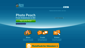 What Photopeach.com website looked like in 2020 (3 years ago)