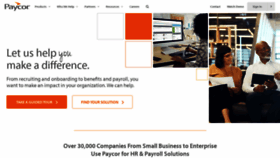 What Paycor.com website looked like in 2020 (3 years ago)