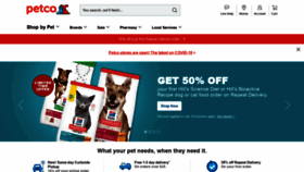 What Petco.com website looked like in 2020 (3 years ago)