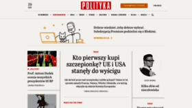 What Polityka.pl website looked like in 2020 (3 years ago)