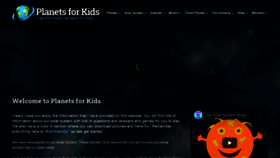 What Planetsforkids.org website looked like in 2020 (3 years ago)