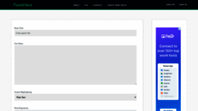 What Pastehere.xyz website looked like in 2020 (5 years ago)