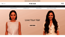 What Purehairextensions.com.au website looked like in 2020 (3 years ago)