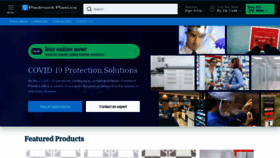 What Piedmontplastics.com website looked like in 2020 (5 years ago)
