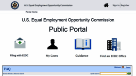 What Publicportal.eeoc.gov website looked like in 2020 (3 years ago)