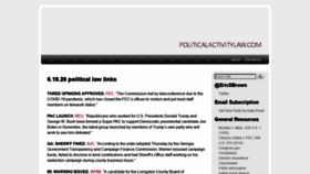 What Politicalactivitylaw.com website looked like in 2020 (3 years ago)