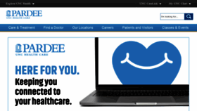 What Pardeehospital.org website looked like in 2020 (3 years ago)