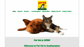 What Petvet.org.uk website looked like in 2020 (3 years ago)