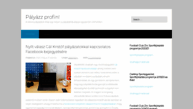 What Profipalyazatok.hu website looked like in 2020 (3 years ago)