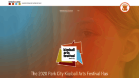 What Parkcitykimballartsfestival.org website looked like in 2020 (3 years ago)