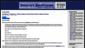 What Patterico.com website looked like in 2020 (4 years ago)