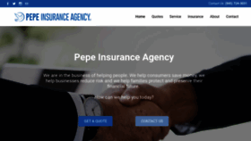 What Pepeinsurance.com website looked like in 2020 (5 years ago)