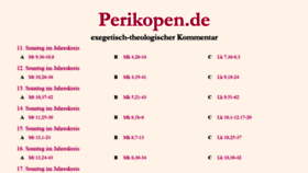 What Perikopen.de website looked like in 2020 (3 years ago)