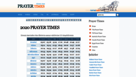 What Prayertimes.com website looked like in 2020 (3 years ago)