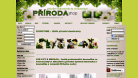 What Prirodashop.cz website looked like in 2020 (3 years ago)