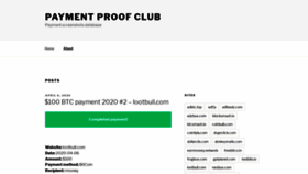 What Paymentproof.club website looked like in 2020 (3 years ago)