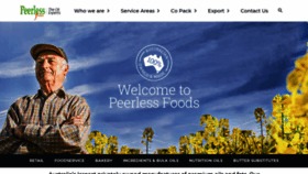 What Peerlessfoods.com.au website looked like in 2020 (3 years ago)
