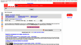 What Personals.freeadsinuk.co.uk website looked like in 2020 (3 years ago)