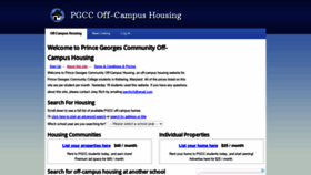 What Pgcc.openoffcampus.com website looked like in 2020 (3 years ago)