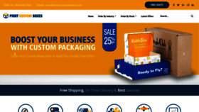 What Printcustomboxes.co.uk website looked like in 2020 (3 years ago)