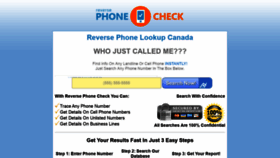 What Phonenumberlookupcanada.com website looked like in 2020 (3 years ago)
