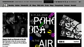 What Pohodafestival.sk website looked like in 2020 (3 years ago)